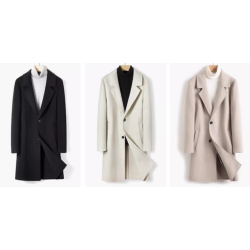 Treasure Handmade Men's Cashmere Overcoat of Manual Trend Korea Dual Cashmere Men Coat Online