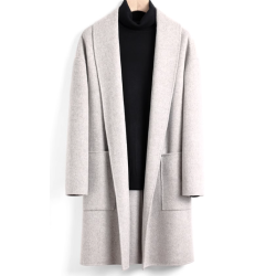 Treasure Handmade Men's Cashmere Overcoat of Merino Wool Night Robe Trend Cashmere Men Coat Online