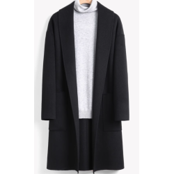 Treasure Handmade Men's Cashmere Overcoat of Merino Wool Night Robe Trend Cashmere Men Coat Online