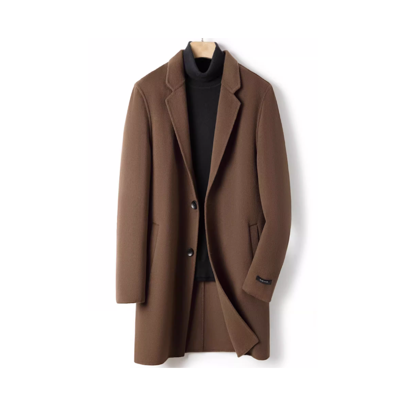 New Handmade Collection of Slim Dual Side Men Wool Coat Online Authentic Woolen