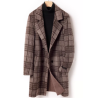 New Handmade Collection of Grid Dual Side Cashmere Men Coat Online Authentic Woolen