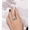 Treasure Designer Gem Ring of Simple Designer Emerald Green Feng Shui Art Ring Online Custom Made