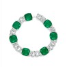 Original Cultivate Emerald Green Diamond Feng Shui Art Jewelry Set