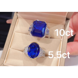 Treasure Designer Gem Ring of Royal Diamond Blue Lovers Feng Shui Art Ring Online Custom Made