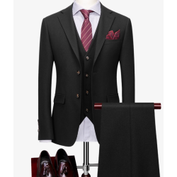 100% Handmade UK Elite Style 3 Piece Set UK Retro Flat Lapel Hunting Elite Business Men Suit for Gentleman