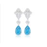 Original Romantic Light Sea Blue Diamond Feng Shui Art Jewelry Set