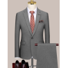 100% Handmade UK Elite Style 2 Piece Set UK Classic Flat Lapel Business Men Suit for Gentleman