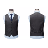 100% Handmade UK Elite Style 3 Piece Set Lawrence Gray Stripe Business Men Suit for Gentleman