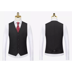 100% Handmade UK Elite Style 3 Piece Set Black Tasto Perform Men Suit for Gentleman