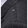 100% Handmade UK Elite Style Gentleman Gray Stripe Business Men Suit for Gentleman