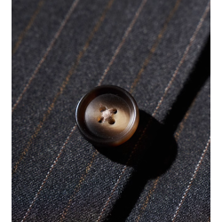 100% Handmade UK Elite Style Gentleman Gray Stripe Business Men Suit for Gentleman